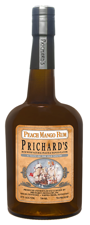 peach mango rum bottle