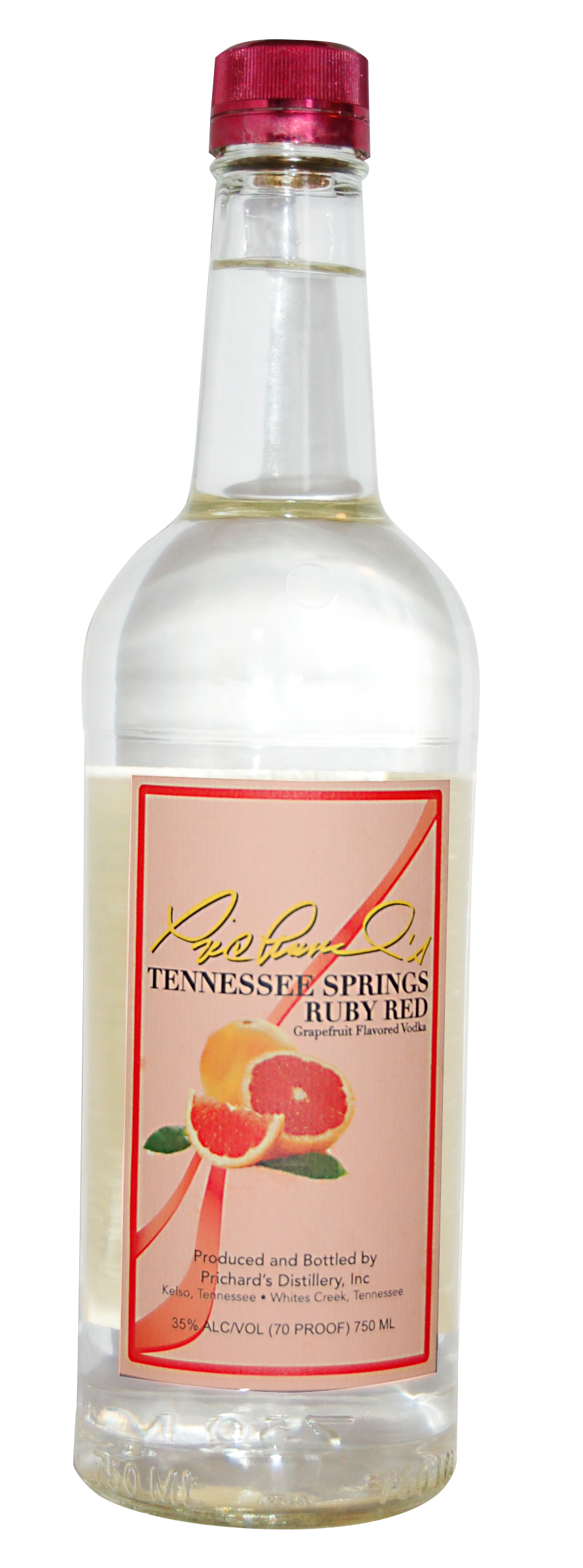 tennessee spring ruby red grapefruit vodka bottle