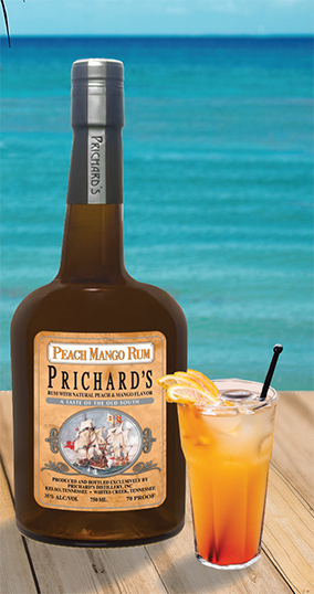 peach mango rum cocktail